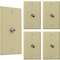 Newhouse Hardware 1-Port TV Cable Wall Plate, F Connector, for Coax Cable, Single Gang Video Wall Jack, Ivory, 5PK TVP-IV-05 - alternate 1